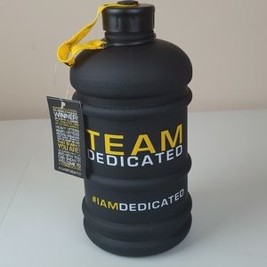 2.2 Litre 78 Oz Team dedicated plastic Water bottle Matt Black
